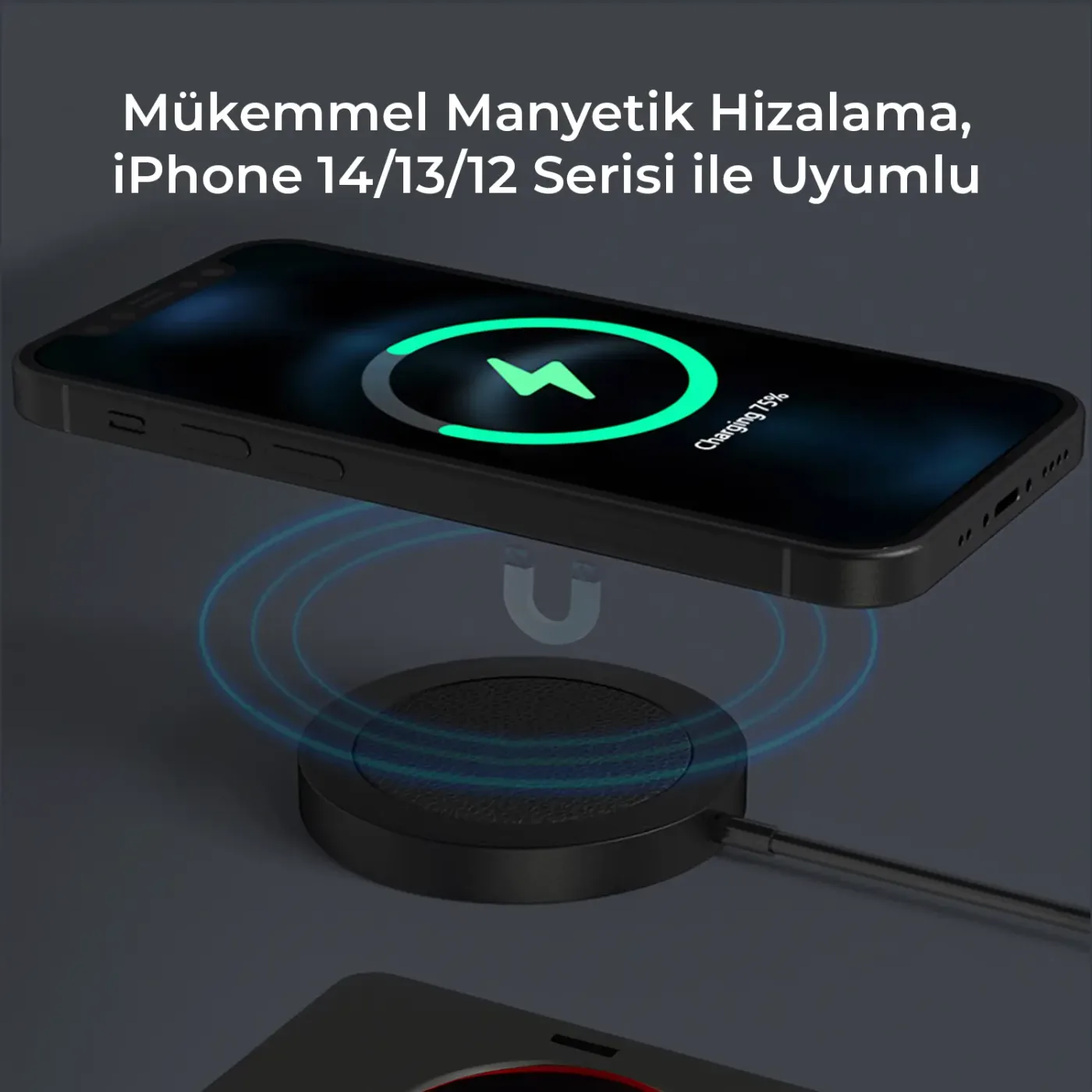 BXMG15 15W Manyetik Magsafe iPhone 12/13/14/15 Serisi