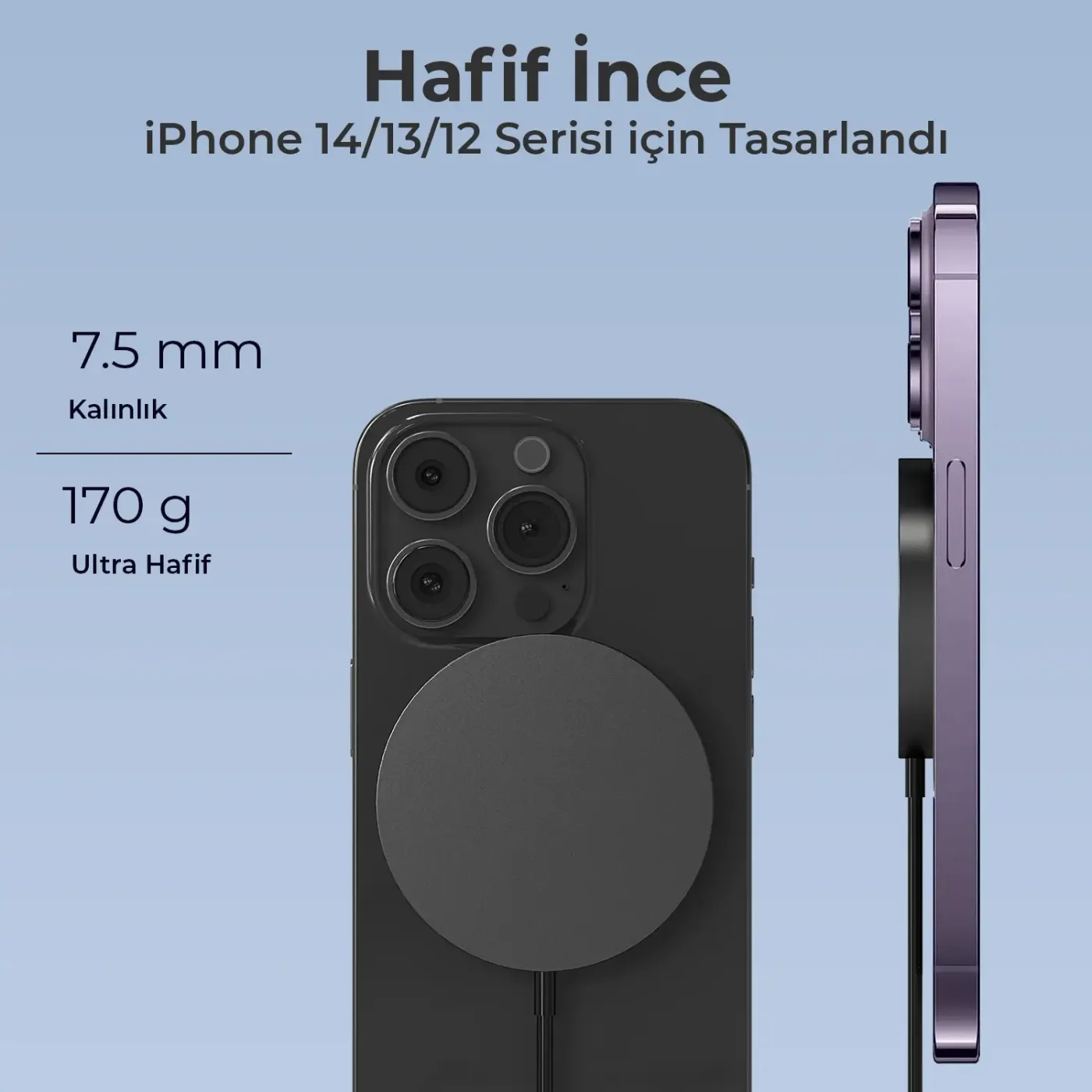 BXMG15 15W Manyetik Magsafe iPhone 12/13/14/15 Serisi
