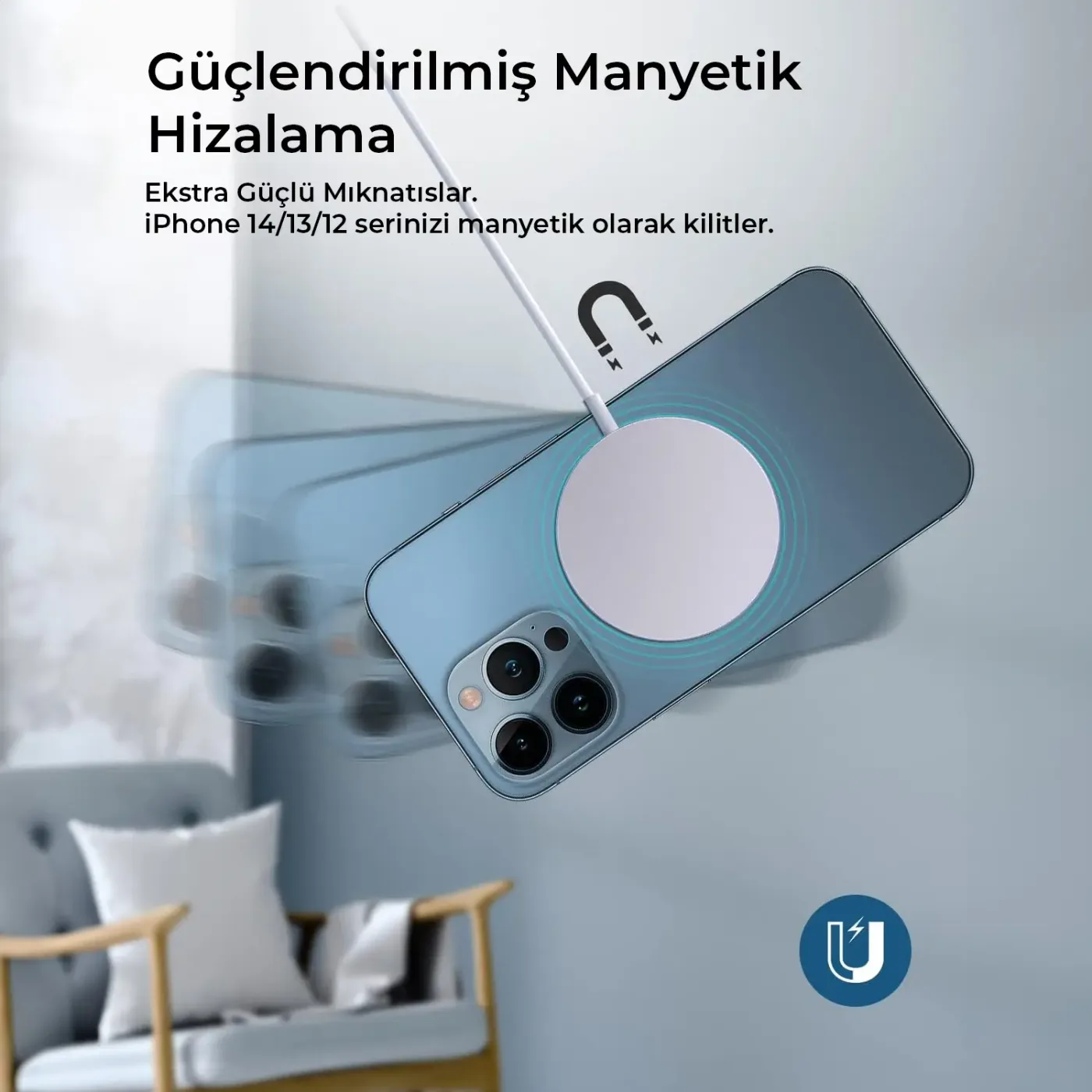 BXMG20 15W Manyetik Kablosuz Şarj Cihazı ve 20W GaN