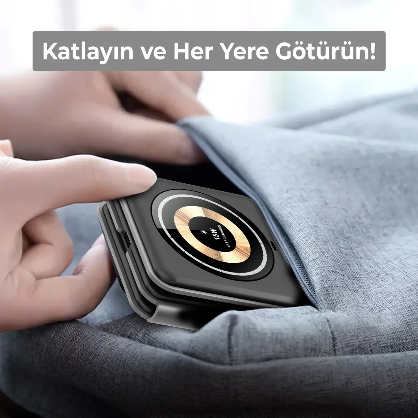 BXMW2 15W 3’ü 1 Arada iPhone Apple Watch AirPods Uyumlu