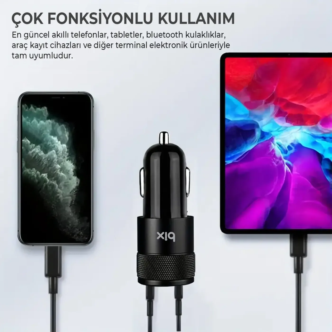 BXCCP38WT 38W USB QC 3.0 18W ve Type-C PD 20W Çift