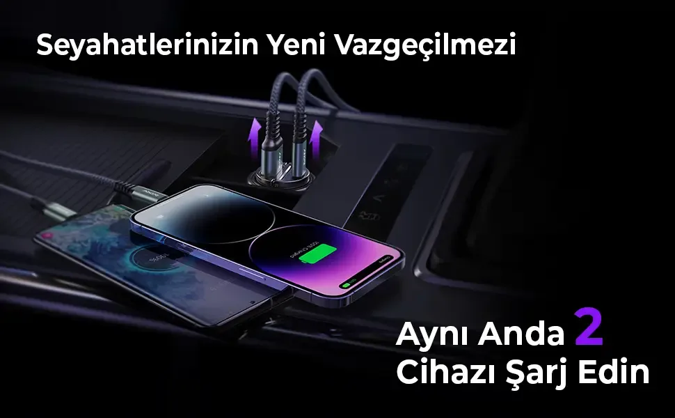 BXCCP45W 45W Type-C PD ve USB-A QC 3.0 18W Çift Çıkışlı