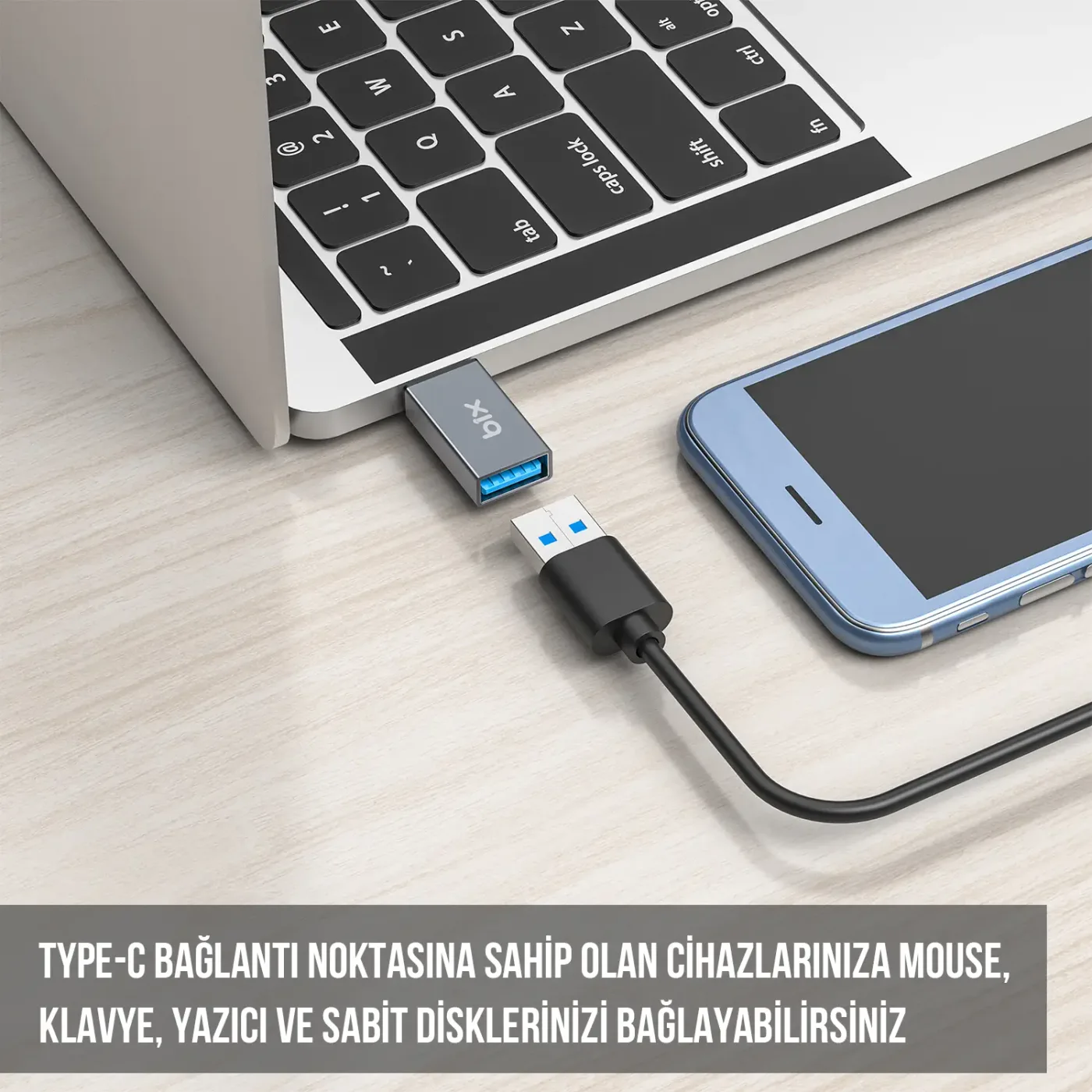 ADP-01 Type-C USB 3.0 Dönüştürücü Adaptörü