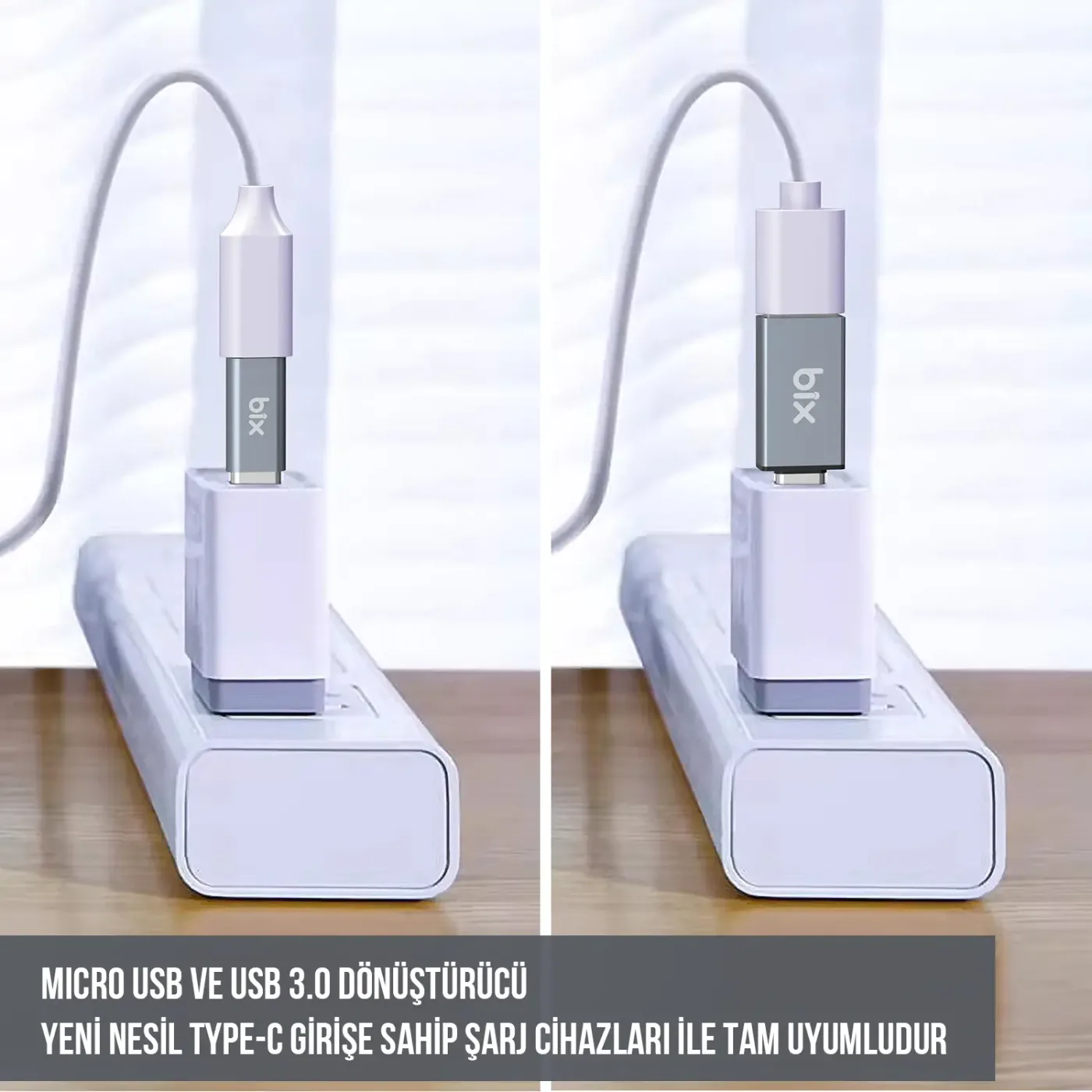 ADP-04 Type-C to Micro USB ve USB 3.0 Dönüştürücü