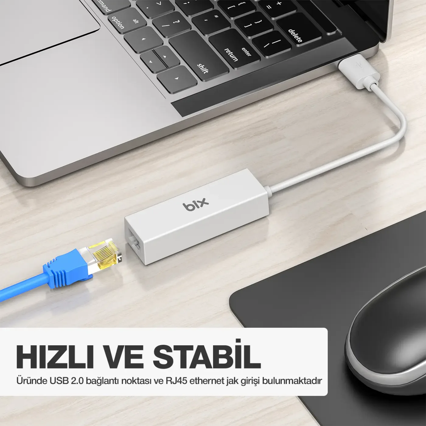 ADP-10 USB 2.0 to RJ45 100Mbps Ethernet Dönüştürücü