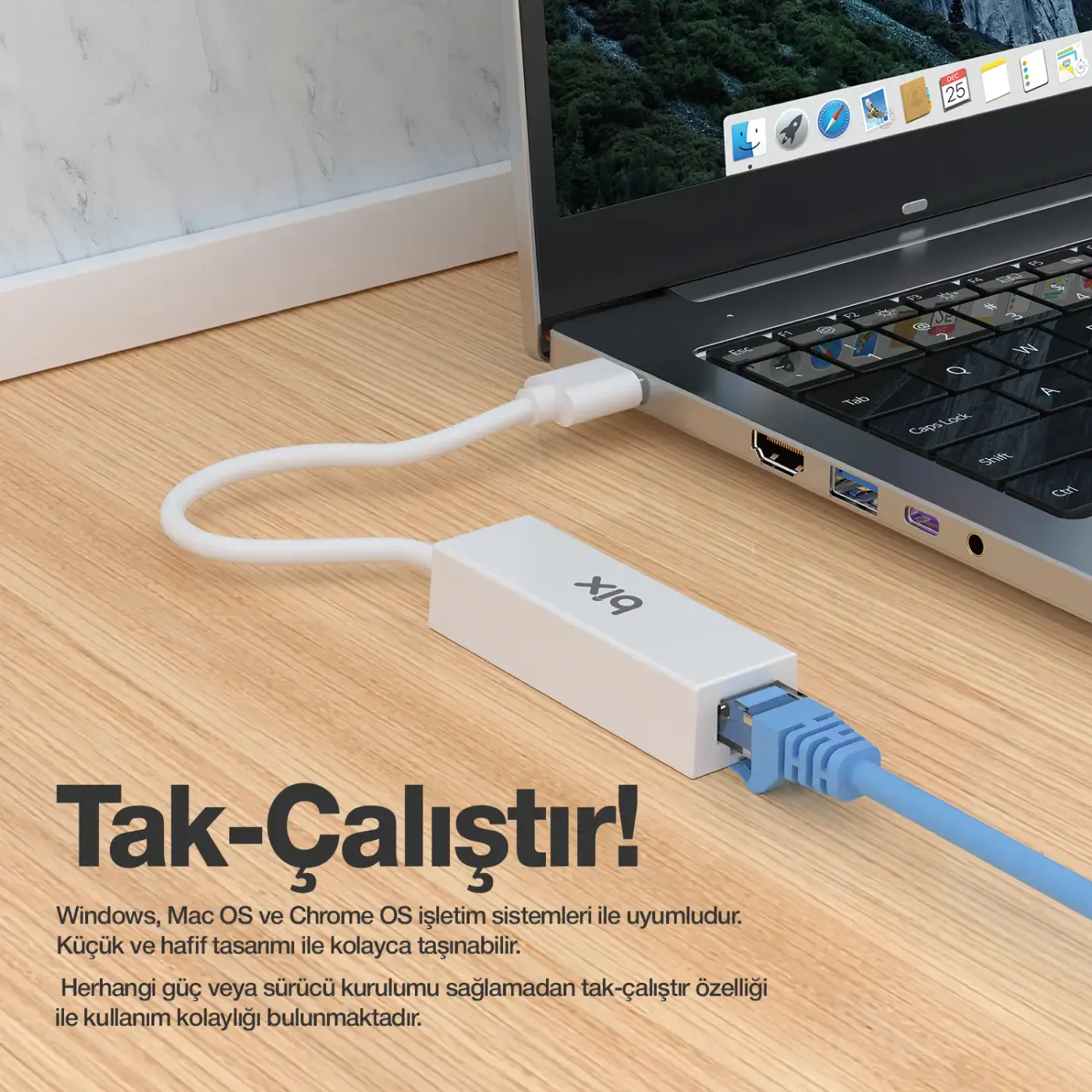 ADP-10 USB 2.0 to RJ45 100Mbps Ethernet Dönüştürücü
