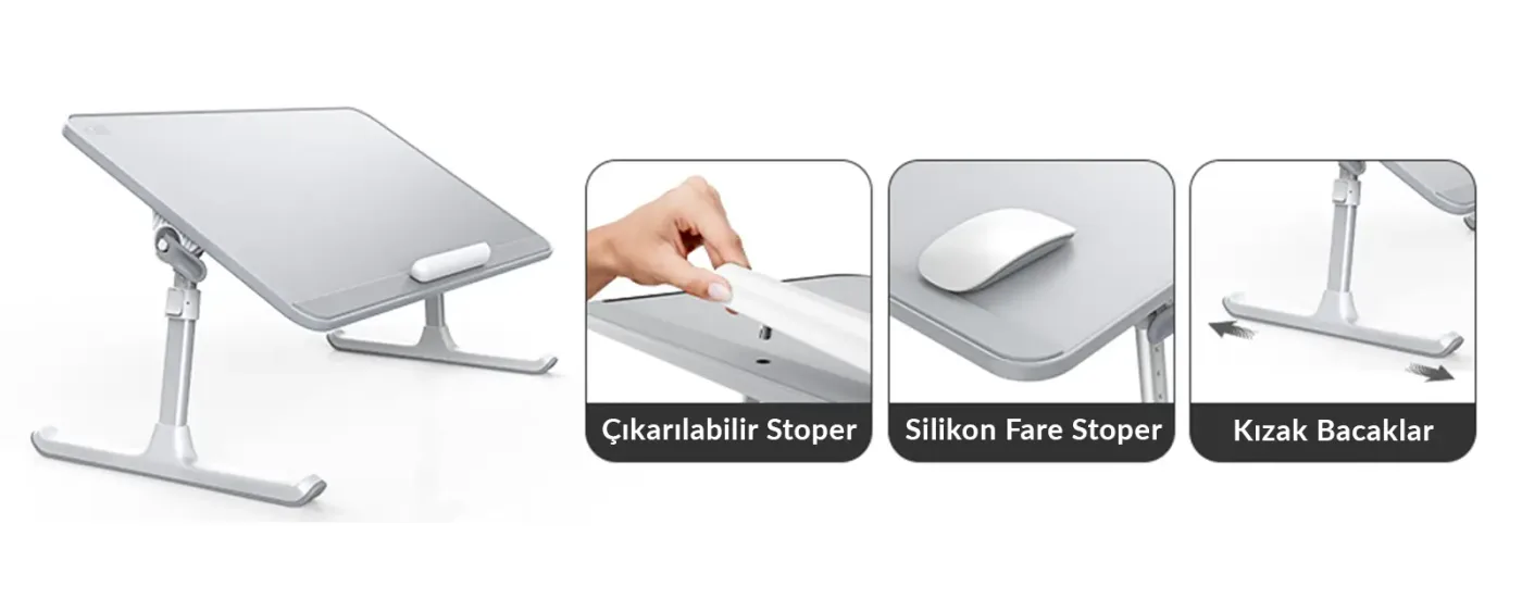 Bix Saiji AL33 Yükseklik ve Açı Ayarlı Laptop Masası