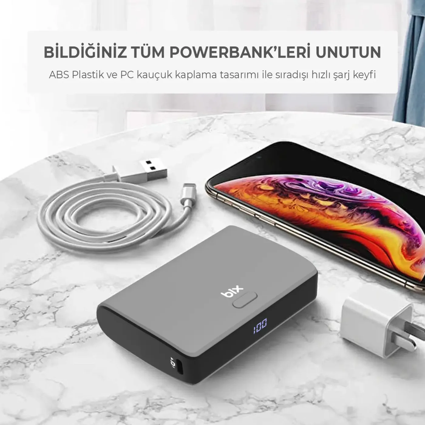 PB106 10000mAh PD20W Type-C USB-A SCP 22.5W Çift