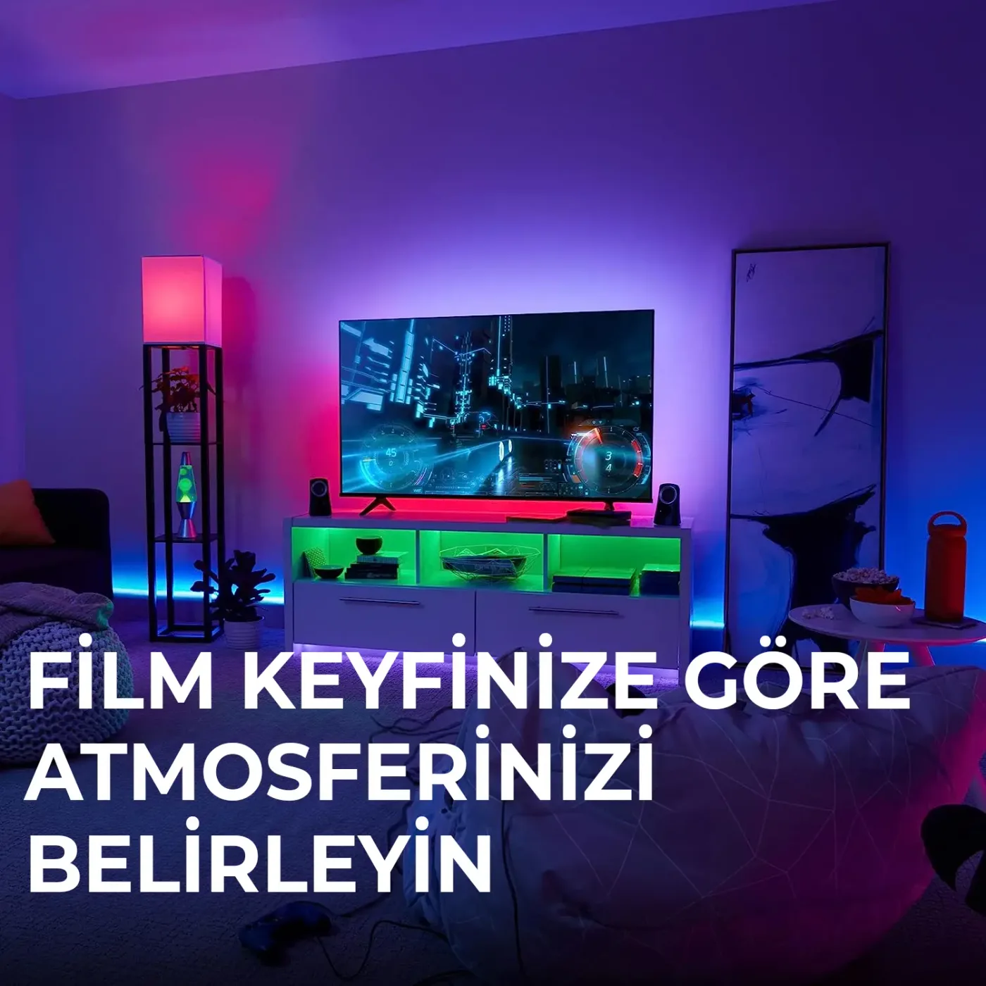 SL-02 Aura 11W Çok Renkli RGB WiFi-Bluetooth Uzaktan