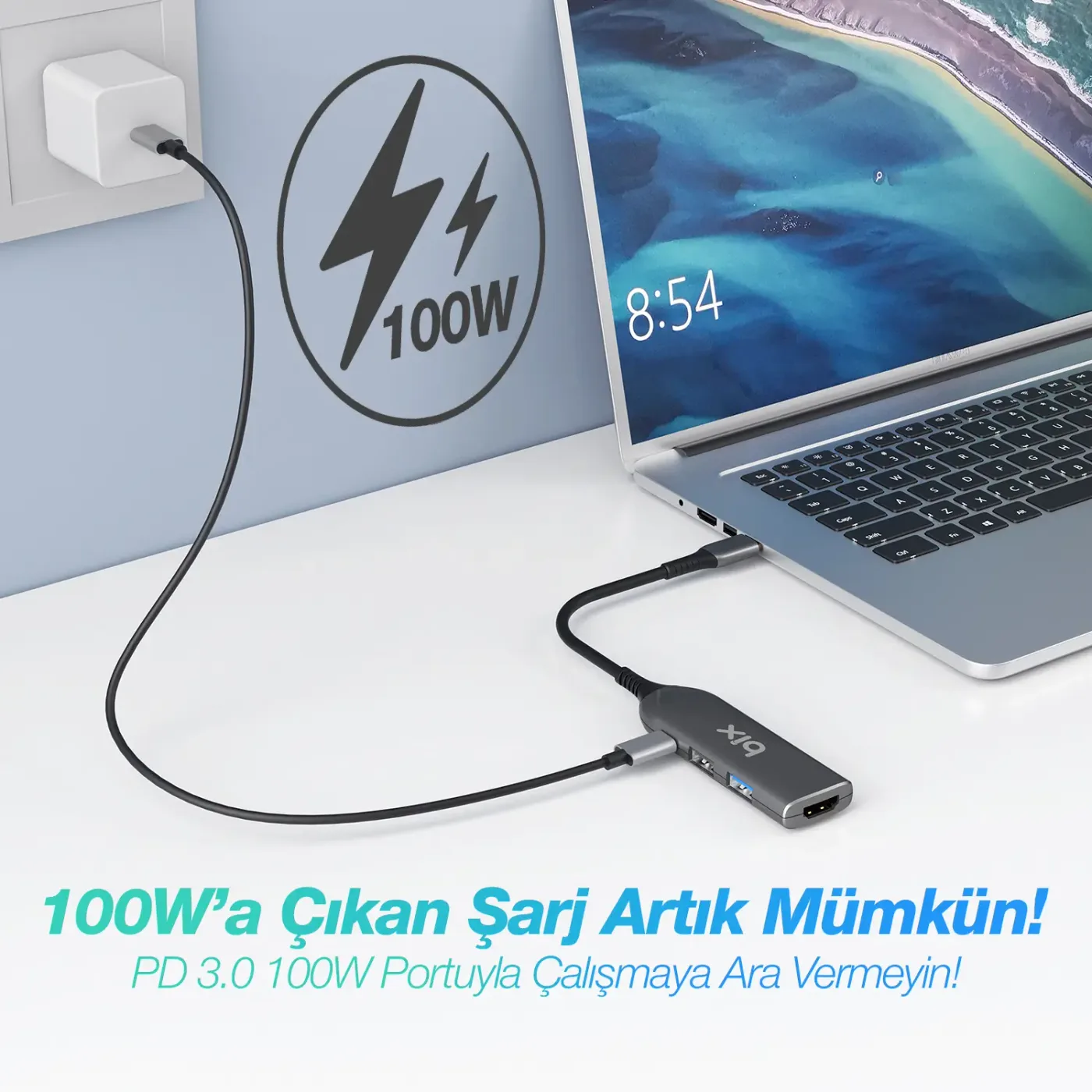 BX03HB MAX Type-C to 4K HDMI Ethernet USB PD