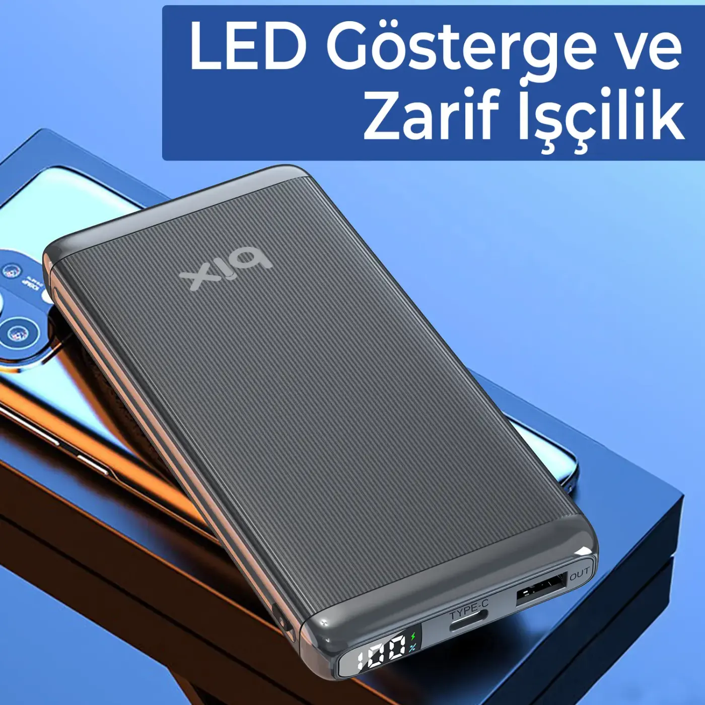 BXPB107 10000mAh 20W PD Type-C ve USB-A SCP 22.5W QC