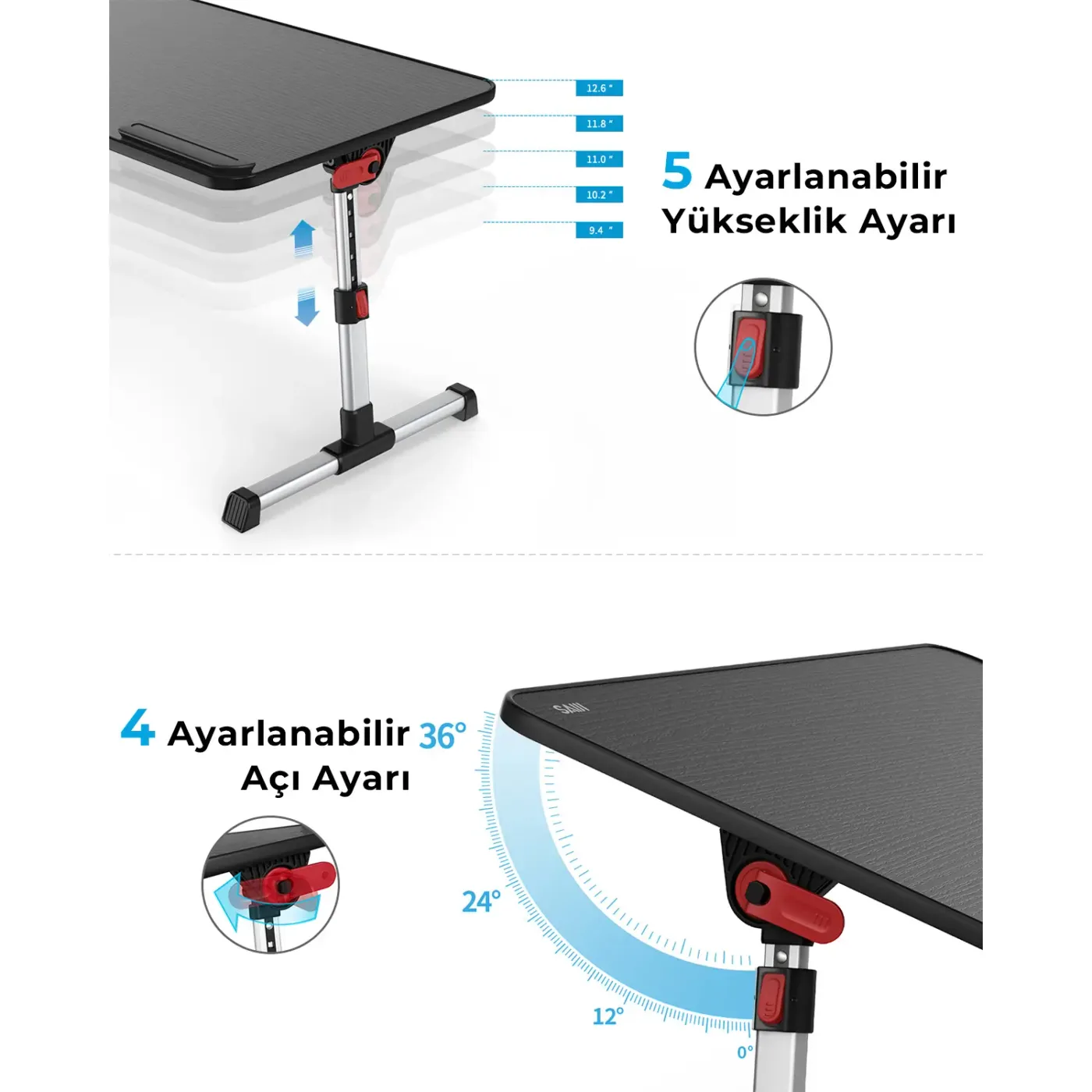 Bix Saiji A8 Ayarlanabilir USB Soğutuculu, 0-36° Açılı