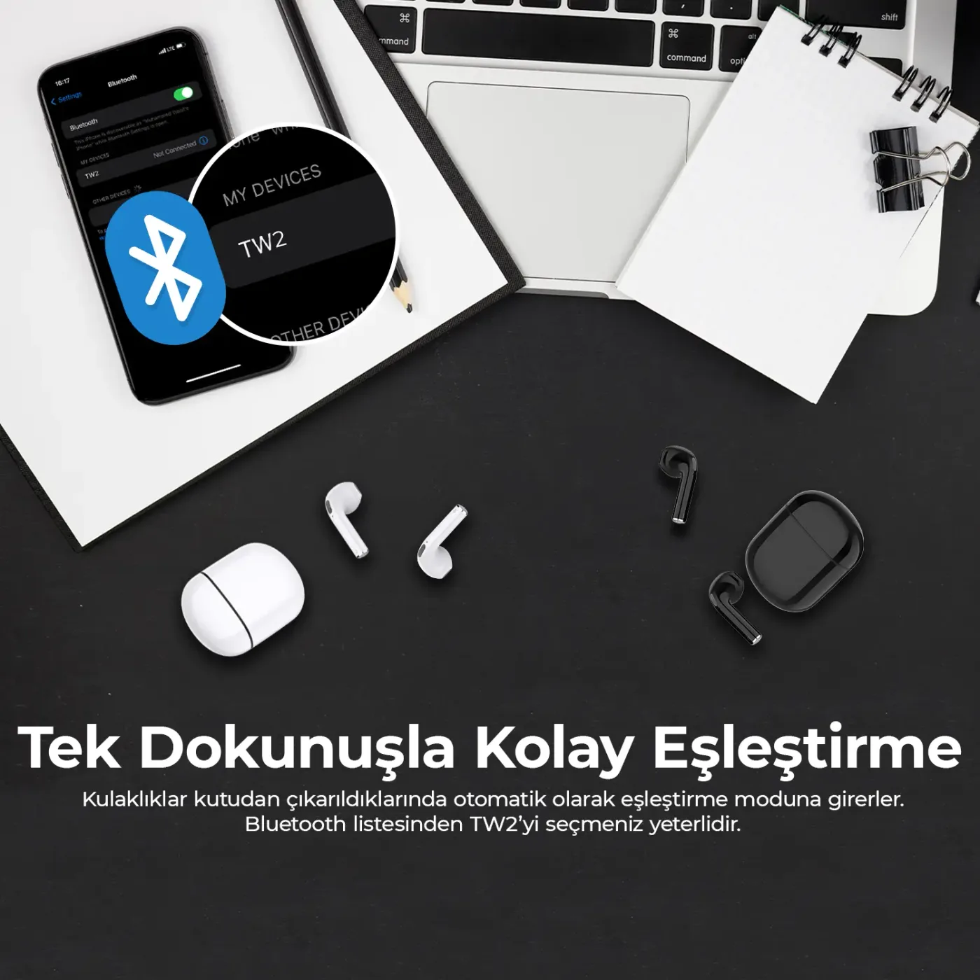 TW2 Soundcraft 13mm Dinamik Sürücülü SBC Codec