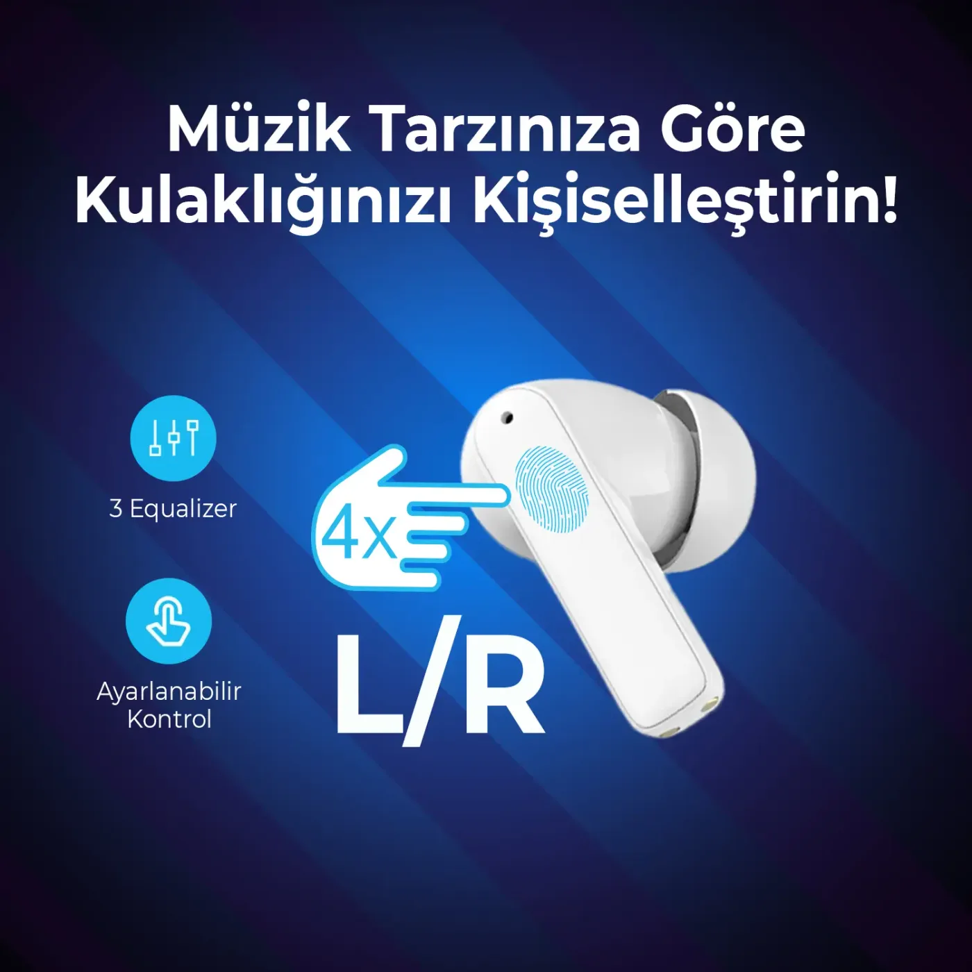 TW3 Soundcraft Bluetooth 5.2 ENC 3 Mod Equalizer Ayarlı