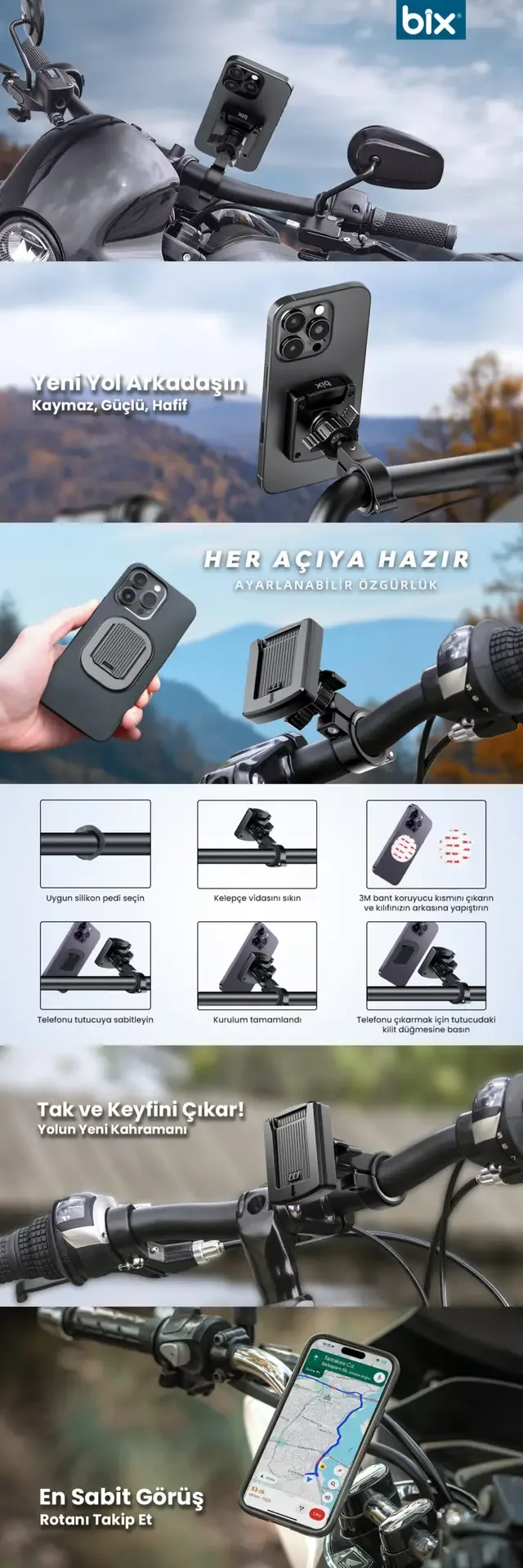 BPH06 Gidon Bağlantılı 360° Derece Ayarlanabilir Hızlı