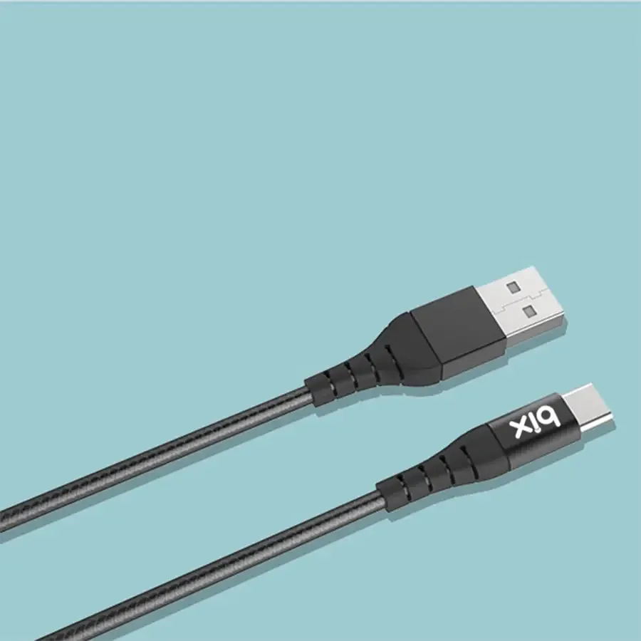 BX-UC01C USB Type-C Güçlendirilmiş Şarj Kablosu Beyaz