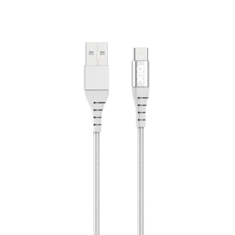 BX-UC01C USB Type-C Güçlendirilmiş Şarj Kablosu Beyaz