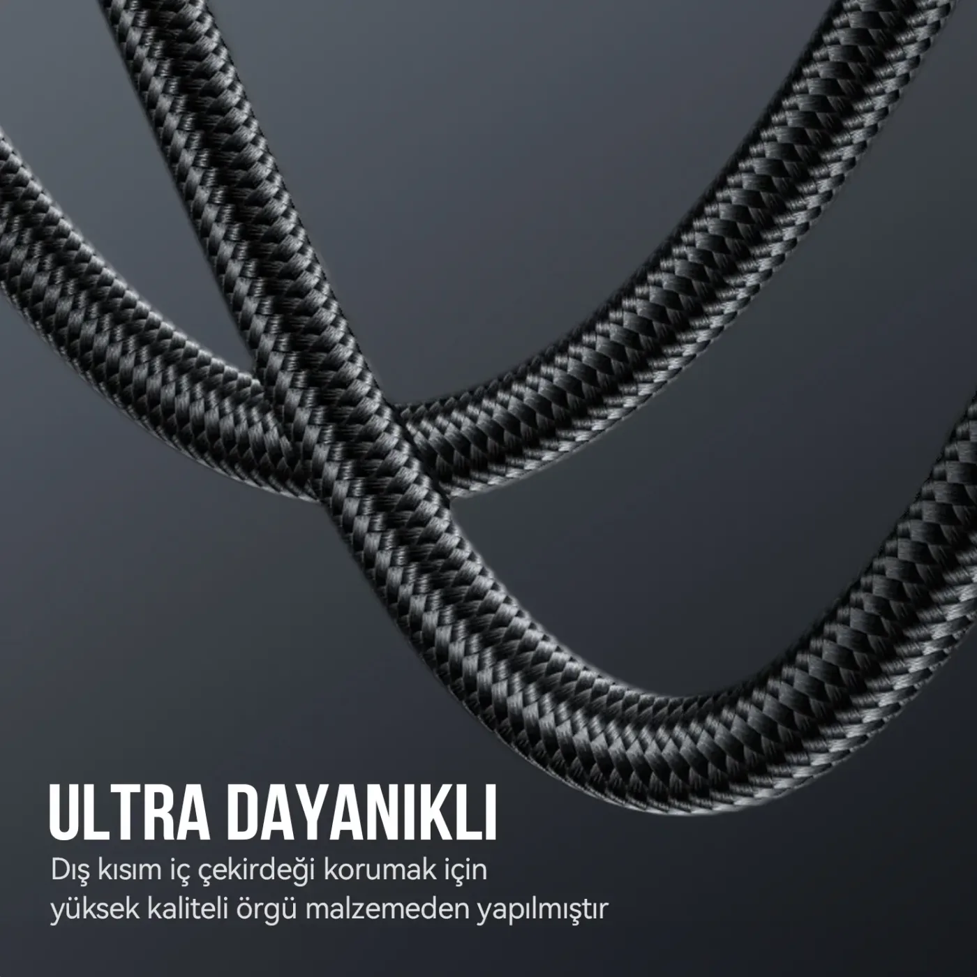 BX07CC 100W Hi-Speed 20Gbps 4K 60Hz Örgülü Metalik
