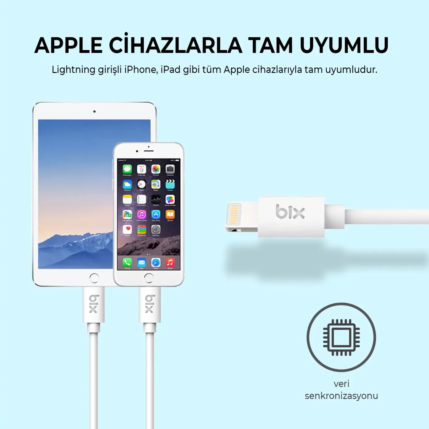 BX100CLW 60W USB-C to Lightning Şarj ve Data Kablosu