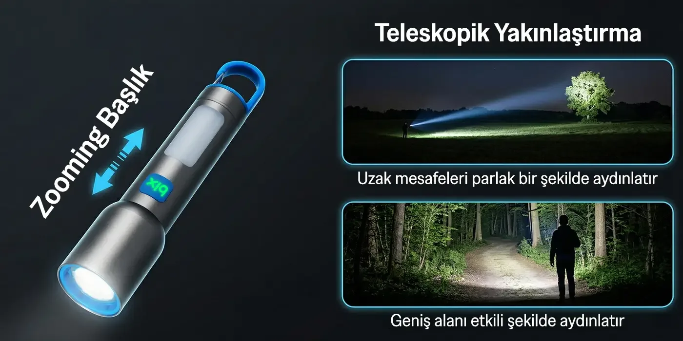 BX1010FL Max 500 Lümen ve 500 Metreye Kadar Menzilli