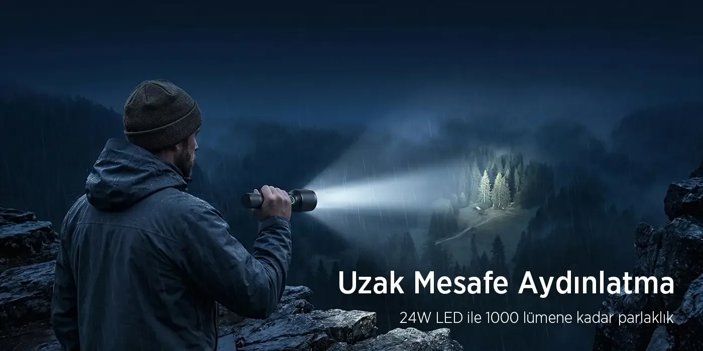 Flashlight BX2132FL 24W LED, Max. 1000 Lümen Parlaklık