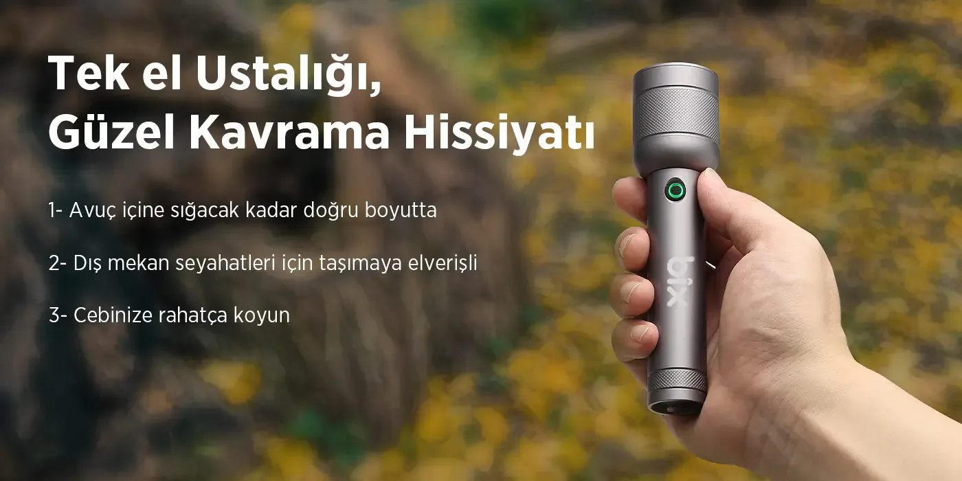 Flashlight BX2186FL 3W LED, Max. 910 Lümen Parlaklık