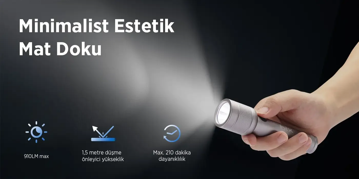 Flashlight BX2186FL 3W LED, Max. 910 Lümen Parlaklık