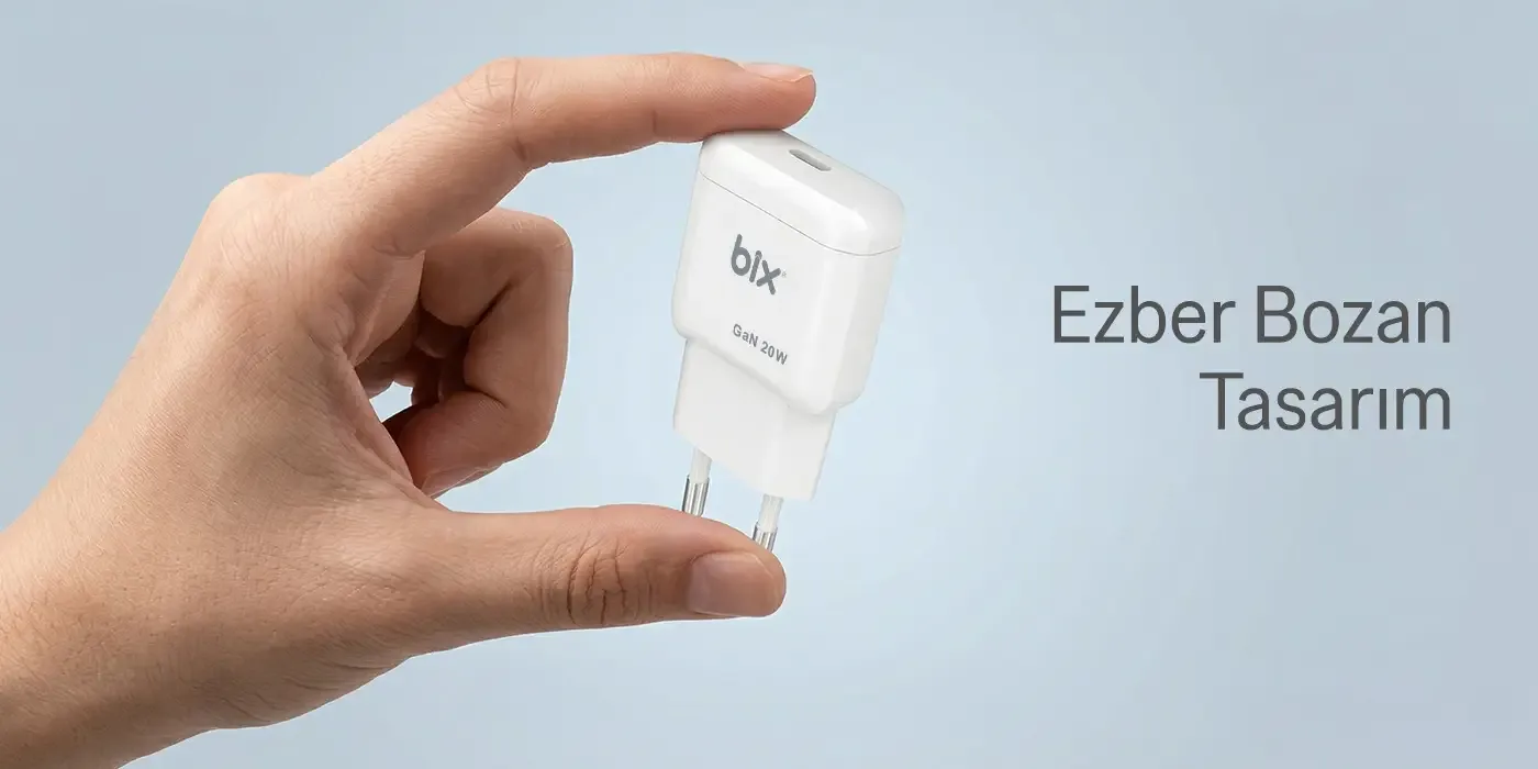 BXC20 GaN Teknolojili Type-C PD 20W Hızlı Şarj Adaptörü