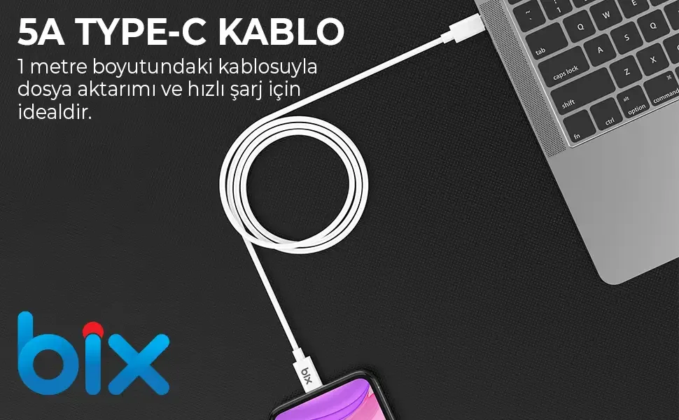 BXC25W 25W Type-C PD Hızlı Şarj Adaptörü + 1 Metre 5A