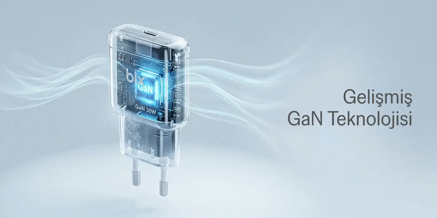 BXC30 GaN Teknolojili Type-C PD 30W Hızlı Şarj Adaptörü