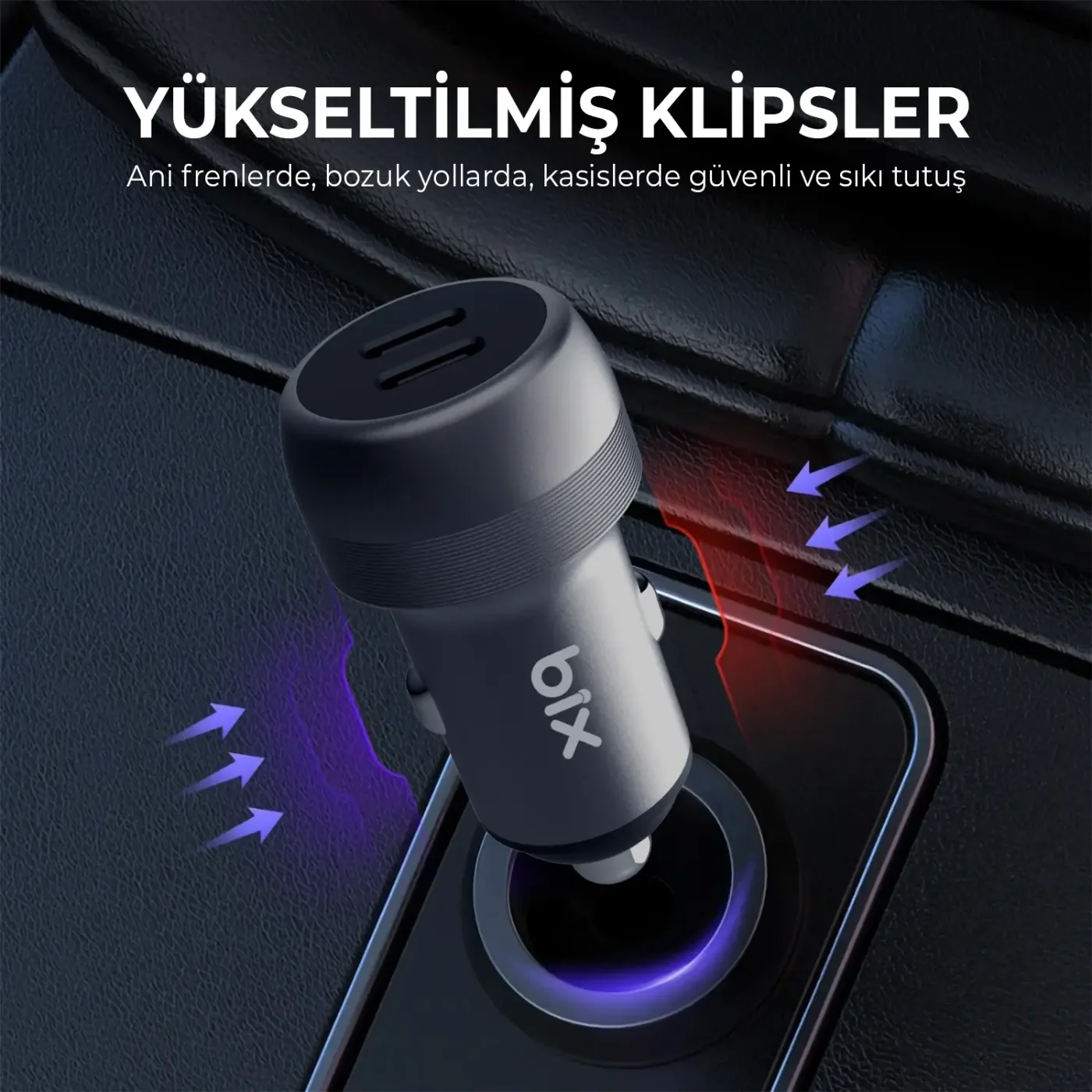 BXCC100W 100W 2*Type-C PD 3.0 Portlu PPS Destekli Mini