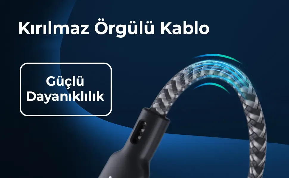 BXCC240 Type-C to Type-C 240W 480Mbps Hi-Speed Örgülü