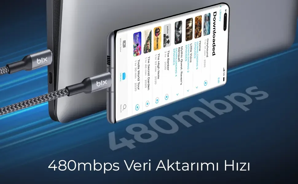 BXCC241 Type-C to Type-C 240W USB-IF Metal Başlıklı