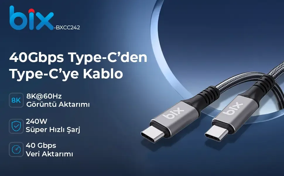 BXCC242 USB4 Thunderbolt 3/4 Uyumlu USB-C IF 240W