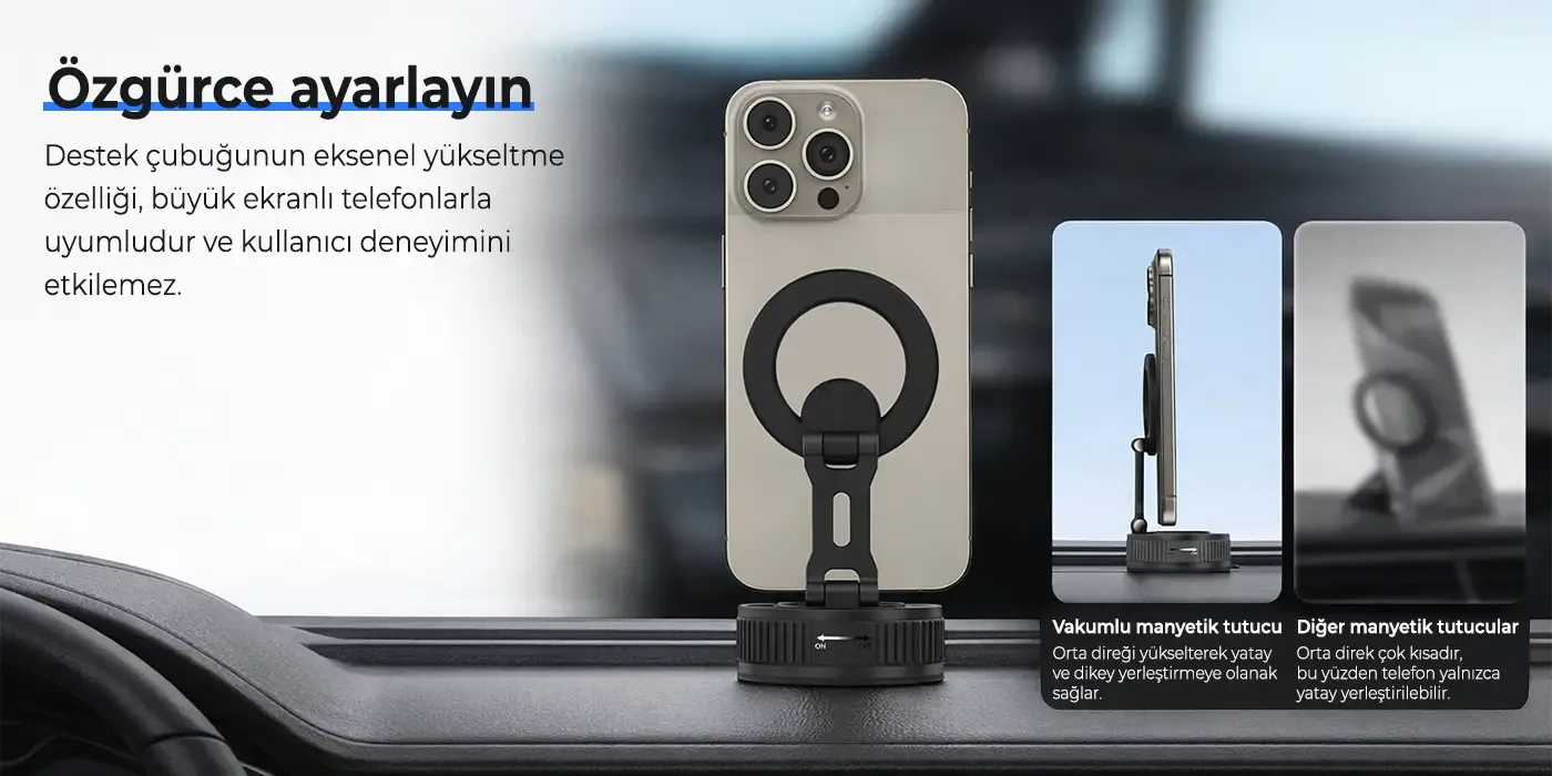 BXCH12 360° Derece Dönebilen Vakumlu Manyetik