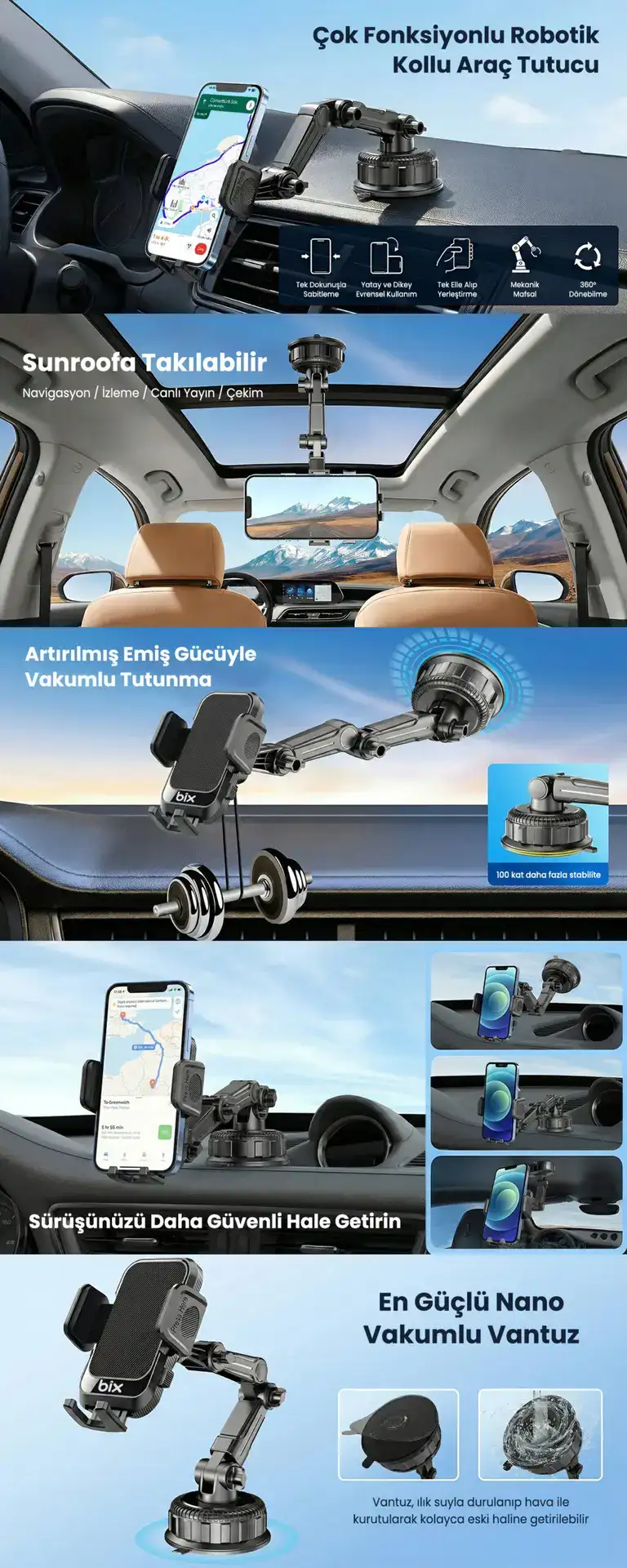 BXCH15 Uzayabilen ve Ayarlanabilir Cam, Torpido ve Ön