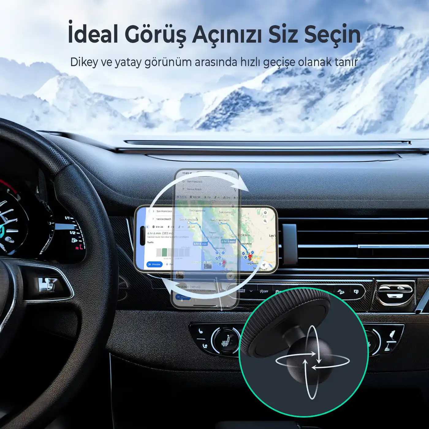 BXCH2 15W MagSafe Uyumlu Kablosuz Şarj ve Manyetik Araç