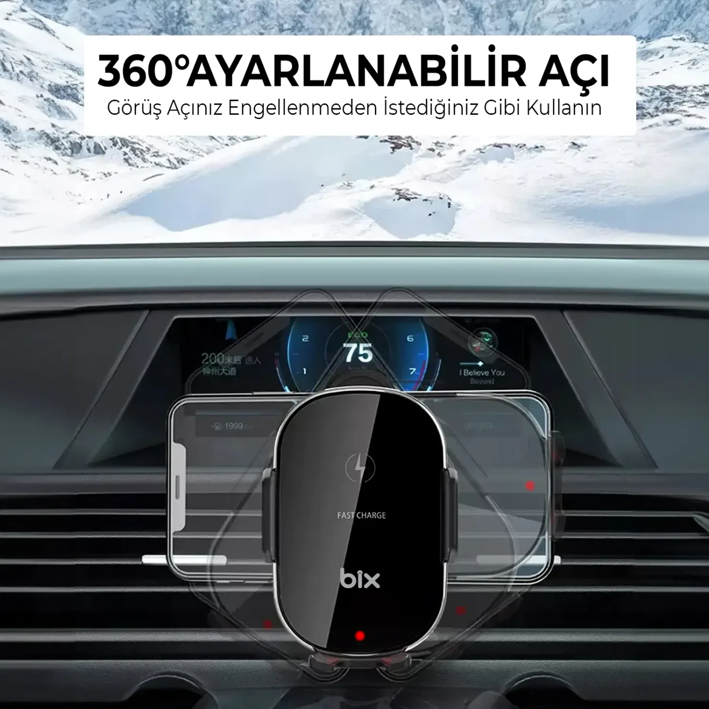 BXCH3 15W Manyetik Kablosuz Şarj Destekli 360°