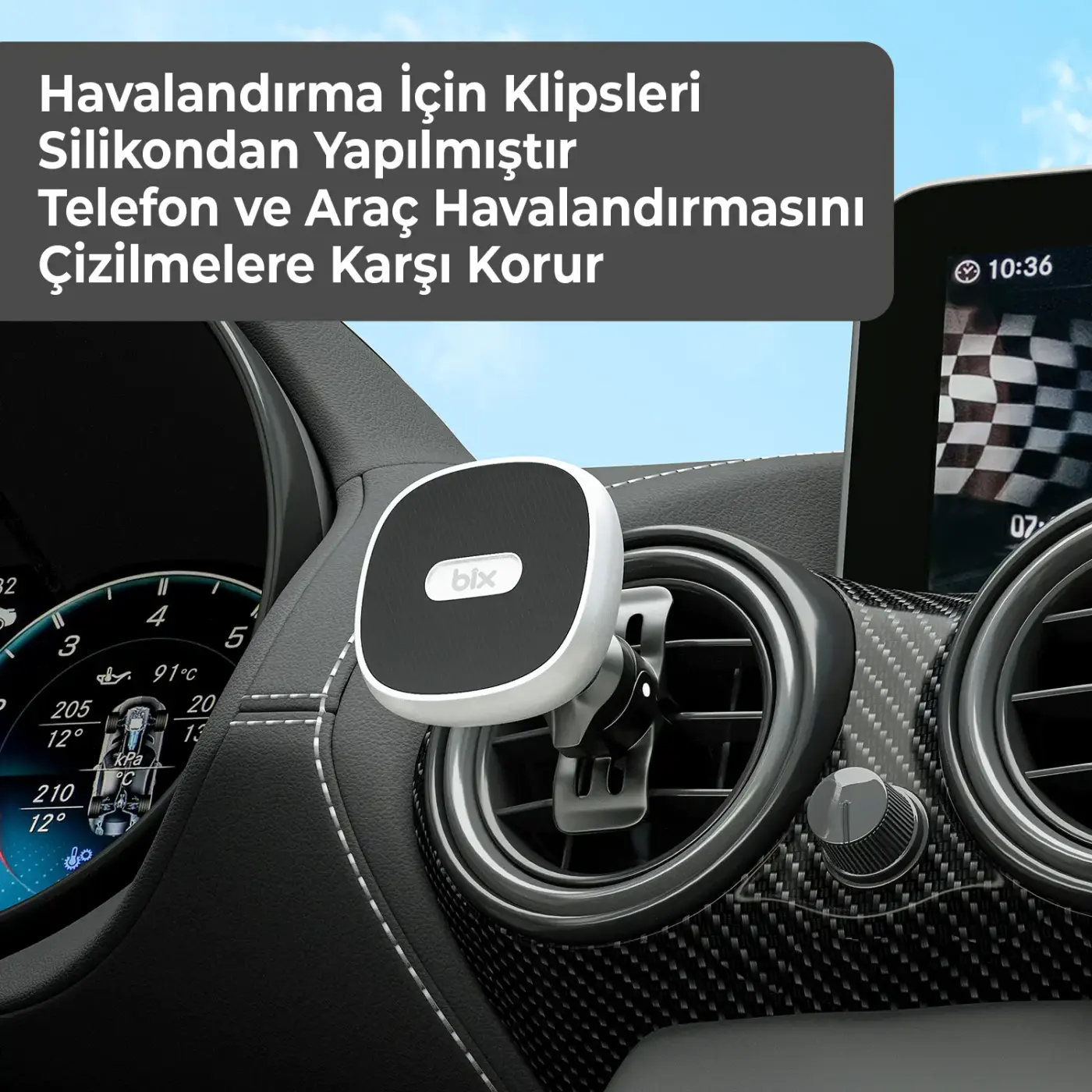 BXCH5 Çok Açılı Ayarlanabilir Manyetik Araç içi Telefon