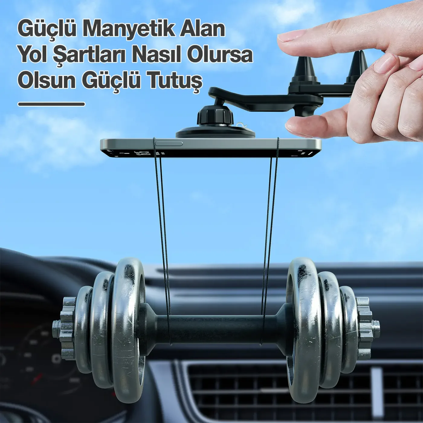 BXCH6 Çift Havalandırma Klipsli ve Destek Kollu 360°