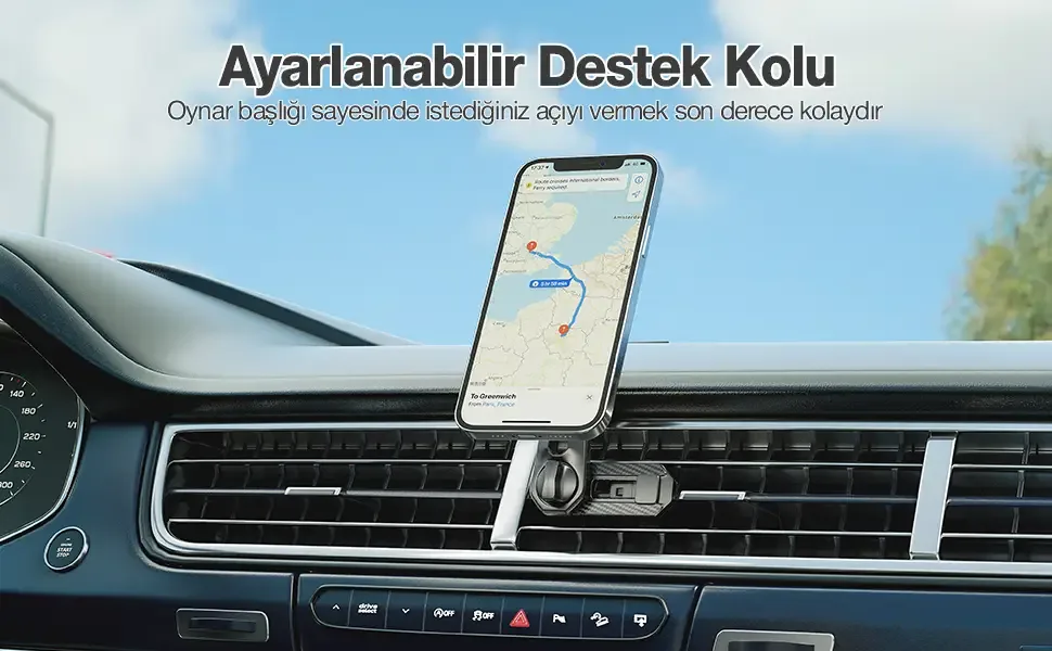 BXCH6 Çift Havalandırma Klipsli ve Destek Kollu 360°