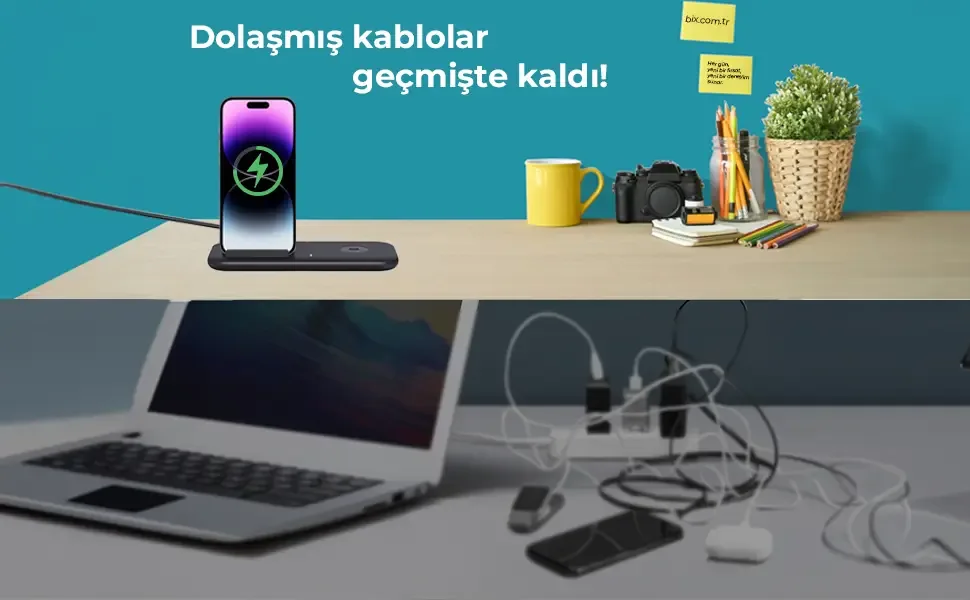 BXMW1 2’si 1 Arada iPhone 12/13/14/15/16 Akıllı Telefon
