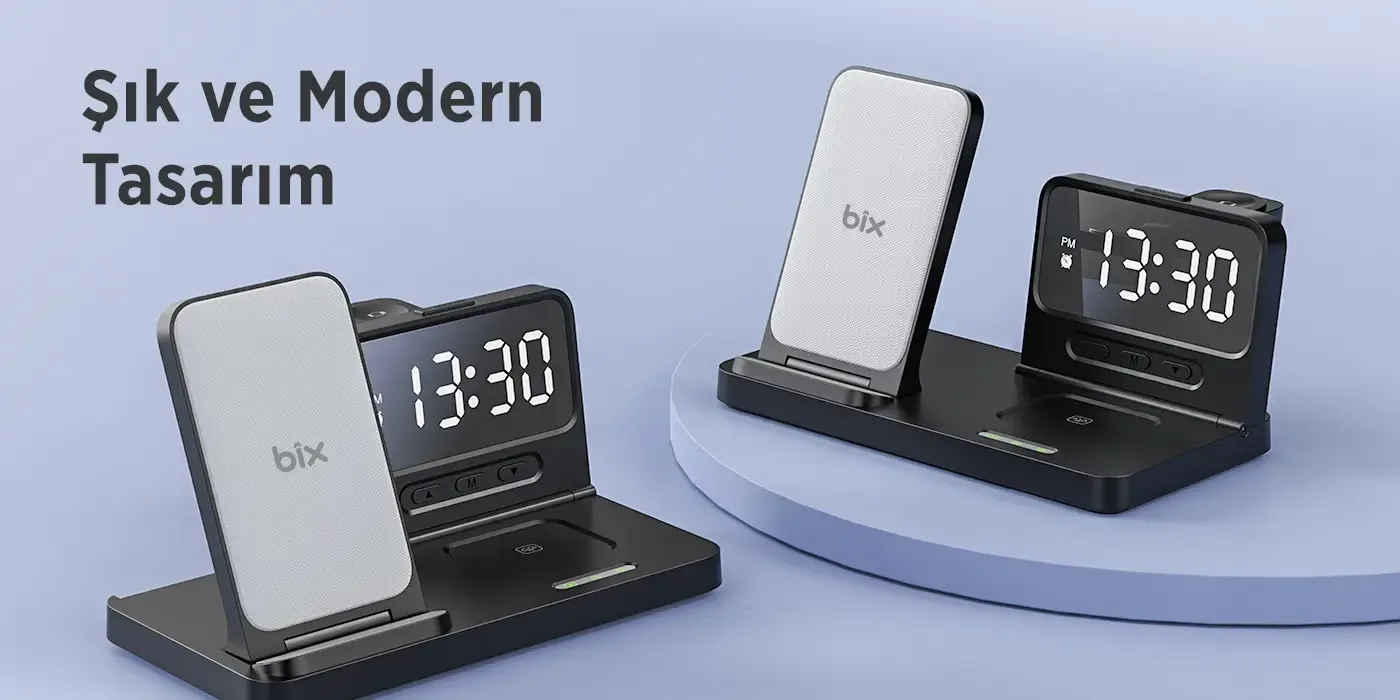 BXMW4 Alarmlı Saat Özellikli 15W Akıllı Telefon TWS