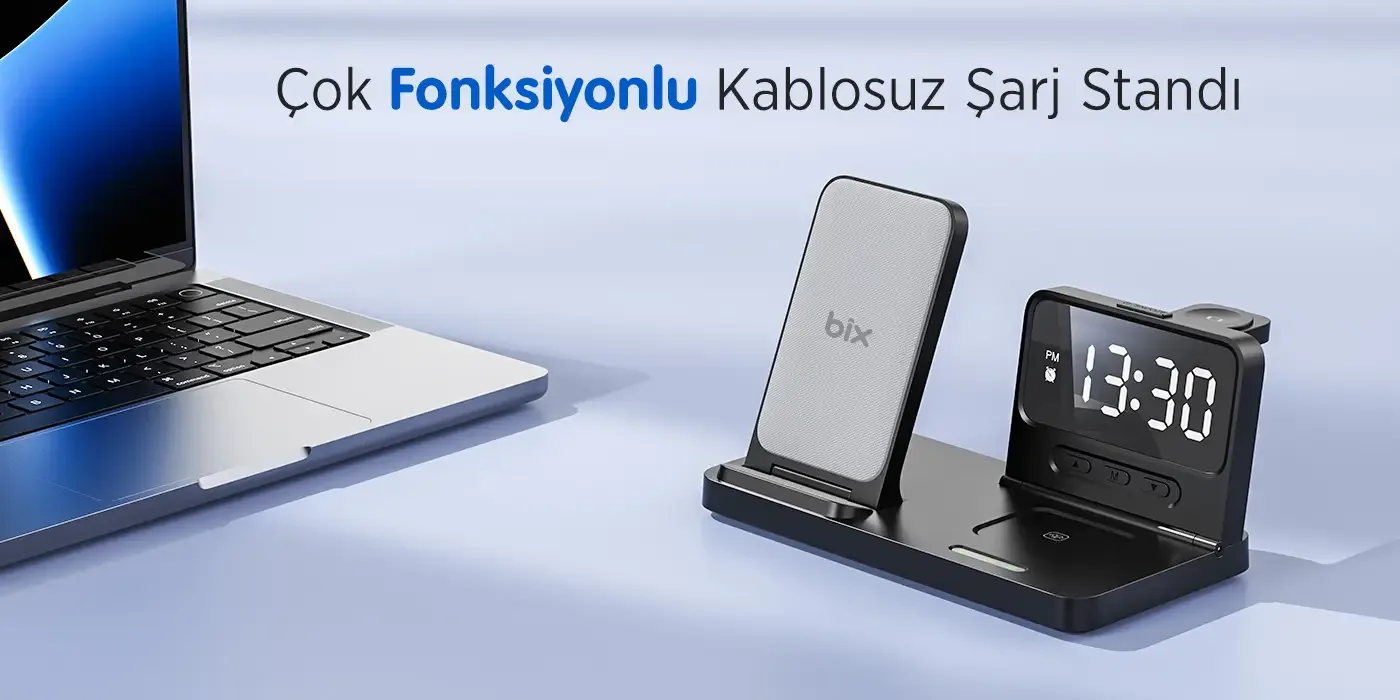 BXMW4 Alarmlı Saat Özellikli 15W Akıllı Telefon TWS