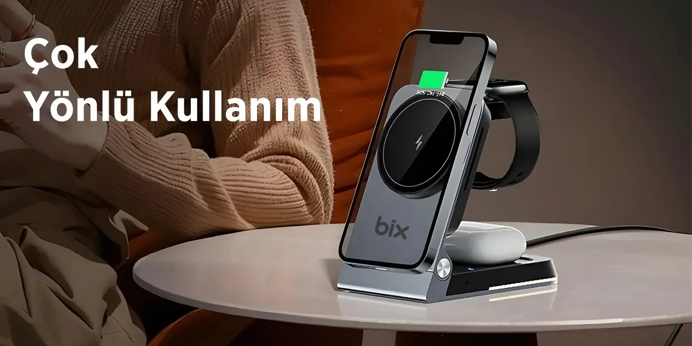 BXMW5 3’ü 1 Arada 15W Akıllı Telefon TWS Kulaklık