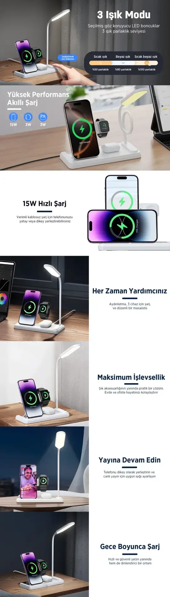 BXMW8 3’ü 1 Arada Akıllı Telefon, Akıllı Saat ve TWS