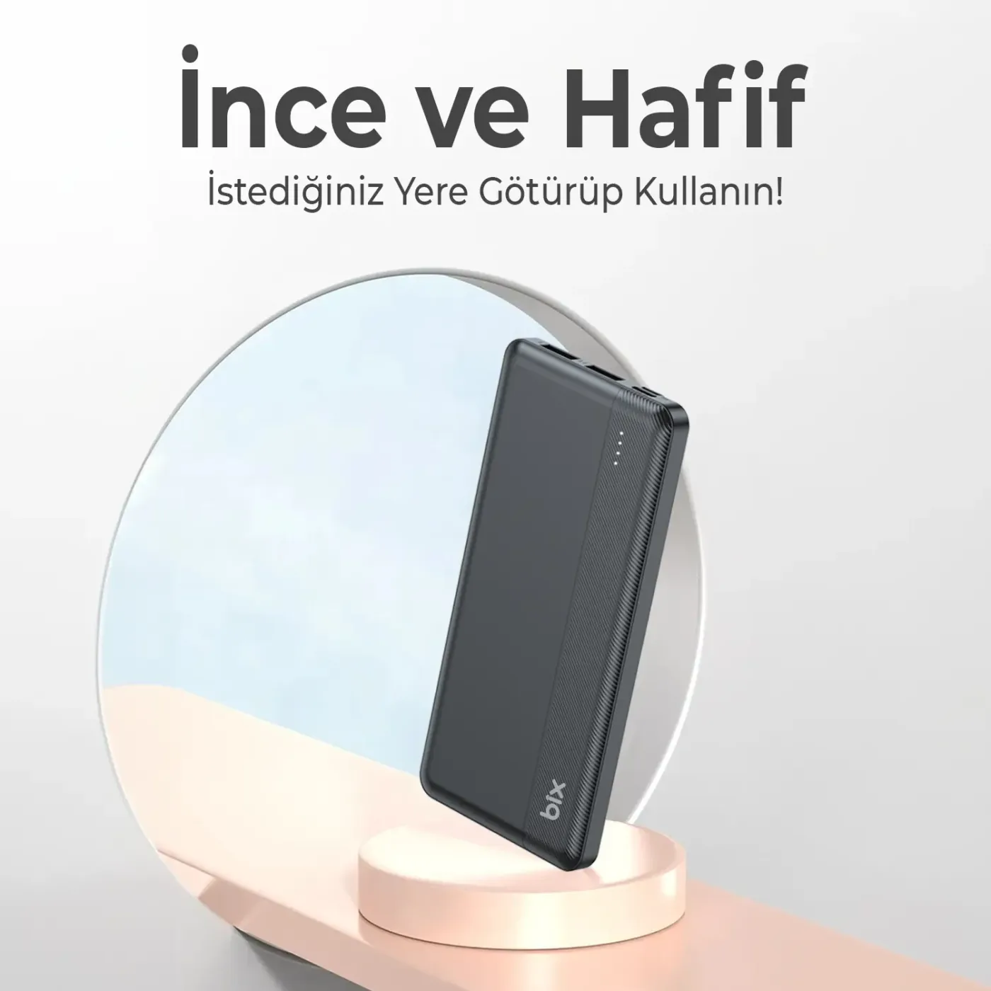 BXPB108 10000mAh Çift USB Çıkışlı ve LED Bildirimli