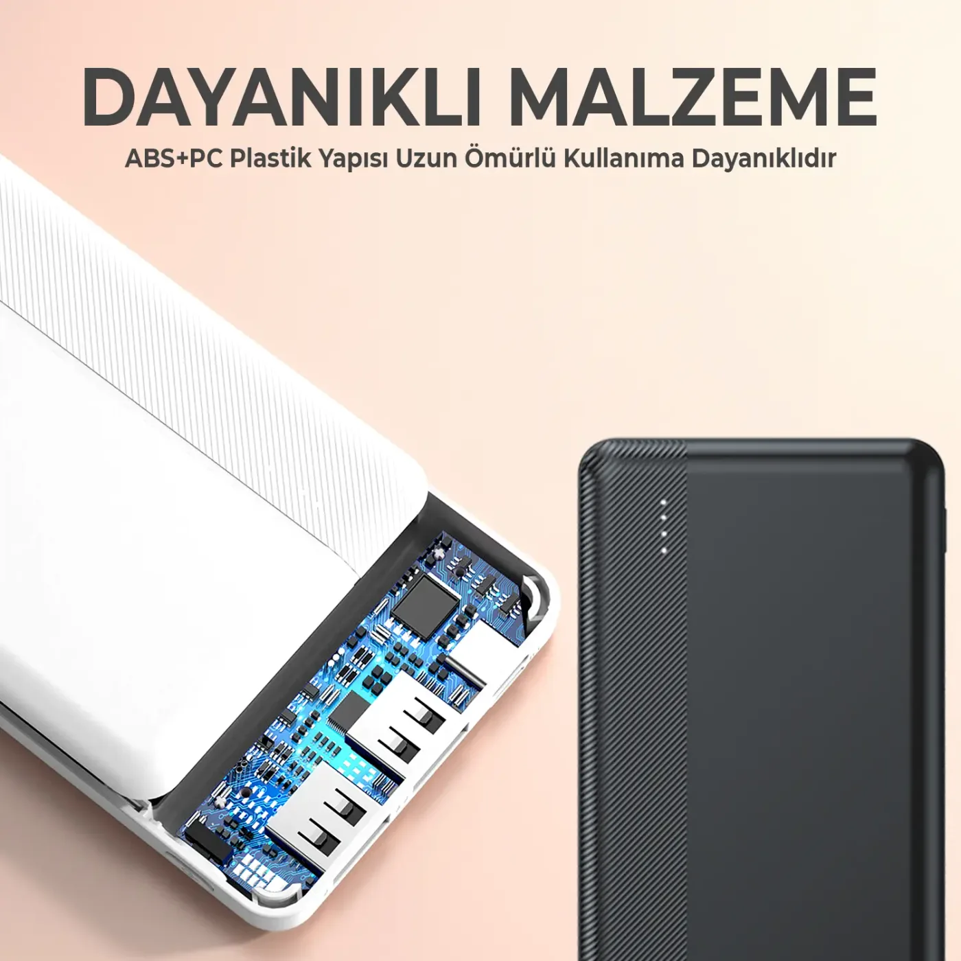 BXPB108 10000mAh Çift USB Çıkışlı ve LED Bildirimli