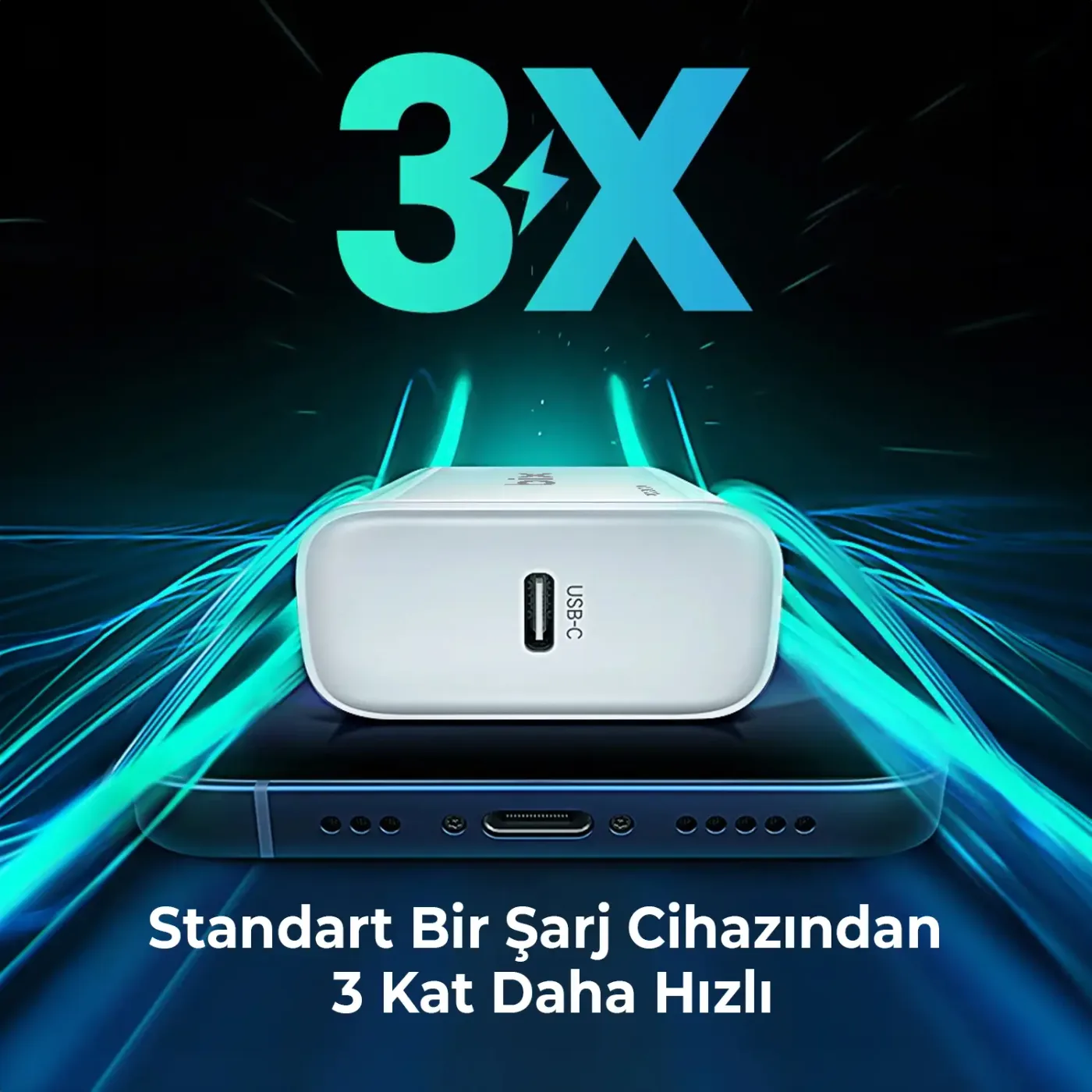 BXPD21TA 20W Type-C PD 3.0 Akıllı Çip ve Akım Korumalı