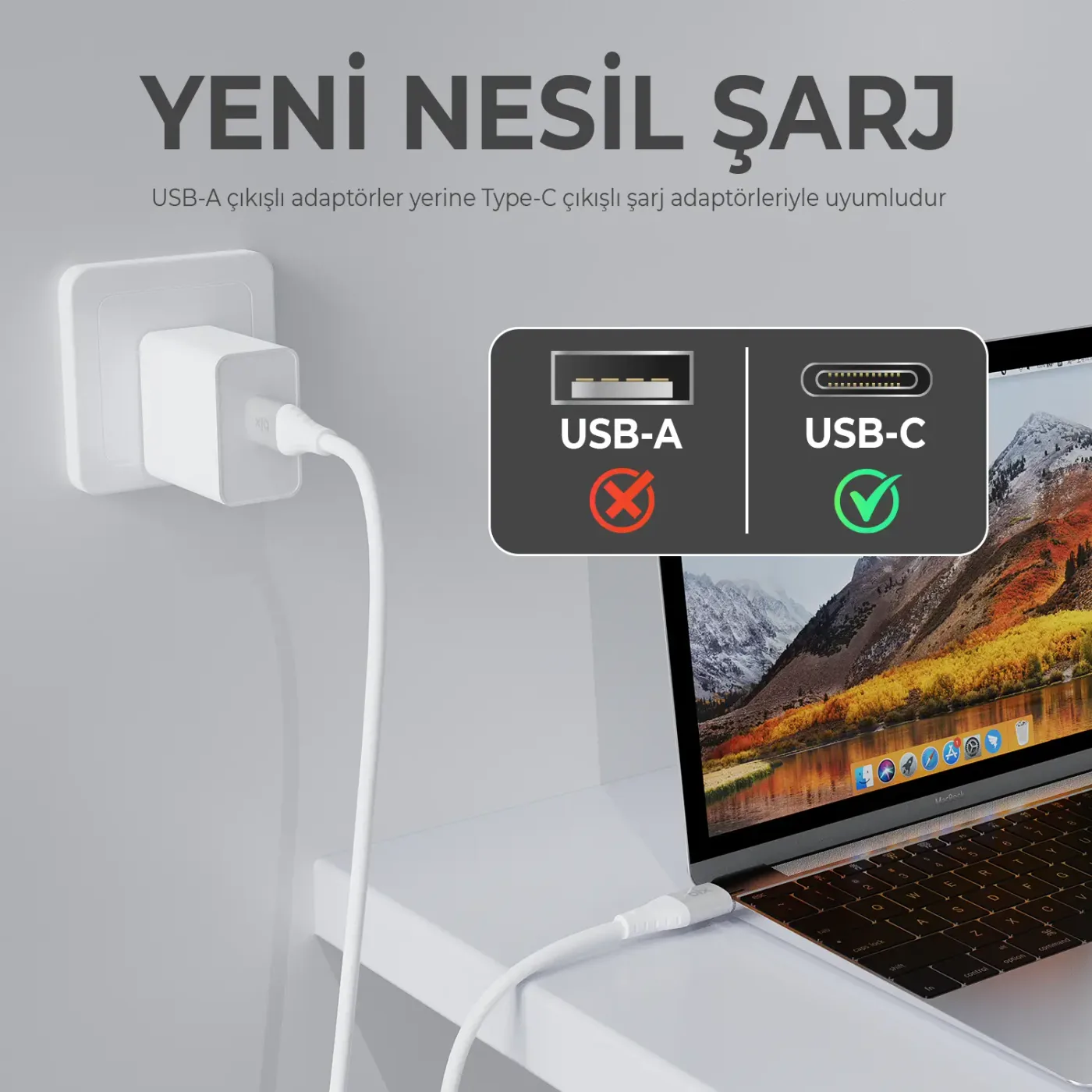 BXSC1CC 60W Type-C to Type-C Silikon Şarj ve Data